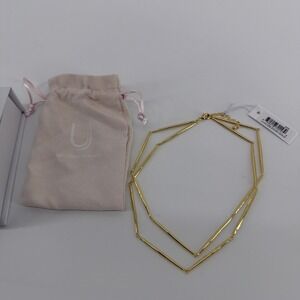 Uncommon James Gold Double Edge Necklace New